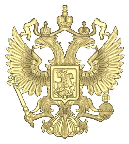 Герб России резной из дерева Вариант 4